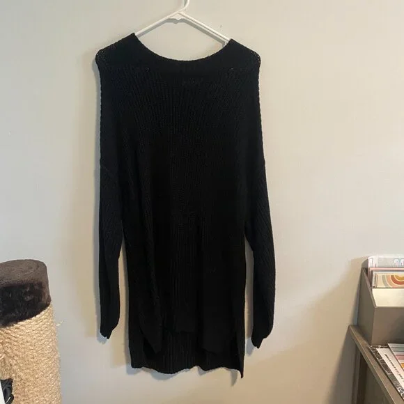 American Eagle Black Knit Sweater - EUC - Picture 2 of 5